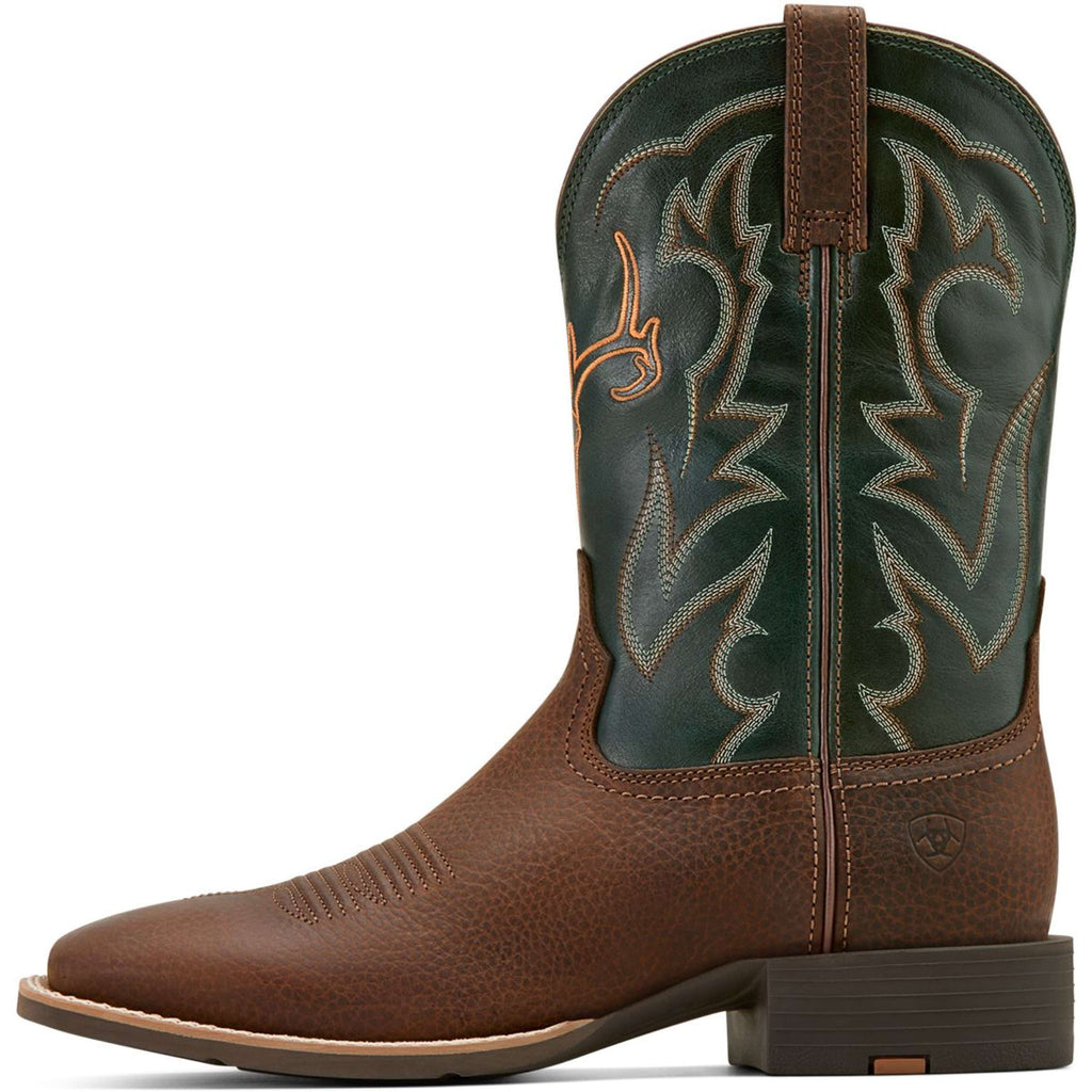Ariat Western Boots Sport Outdoor Men Brown Oiled/Tack Green