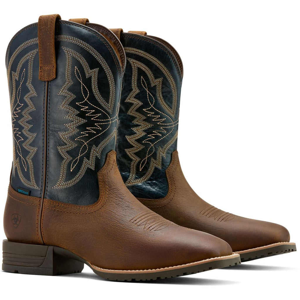 Ariat Western Boots Hybrid Ranchwork H2O Men Tavern Taupe/Dark Denim