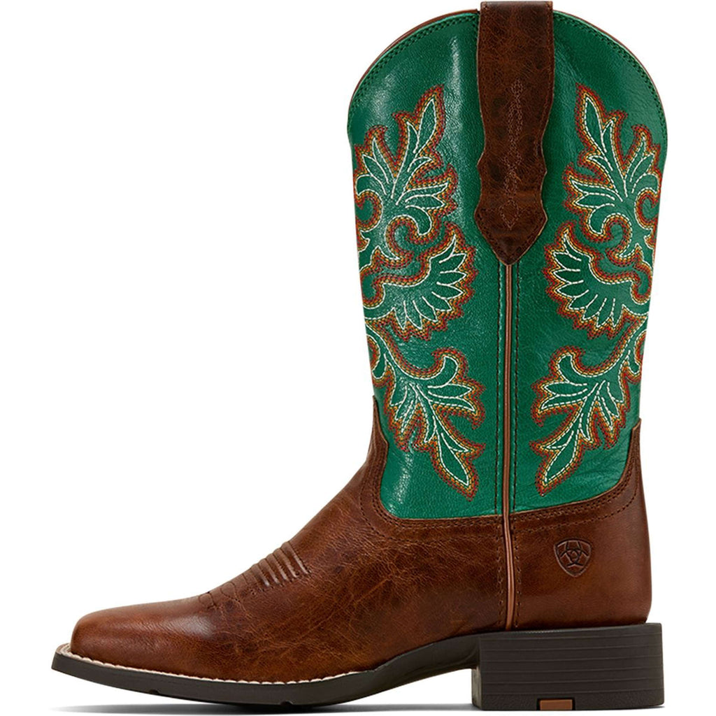 Ariat Western Boots Round Up Stretchfit Women Arizona Brown/Aged Jade