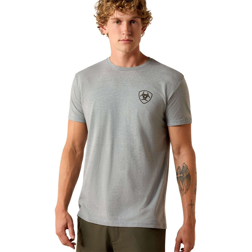 Ariat T-Shirt Banner Badge Men Grey