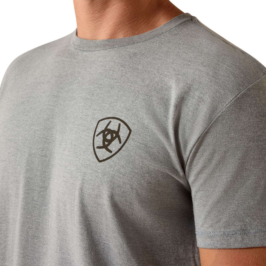 Ariat T-Shirt Banner Badge Men Grey