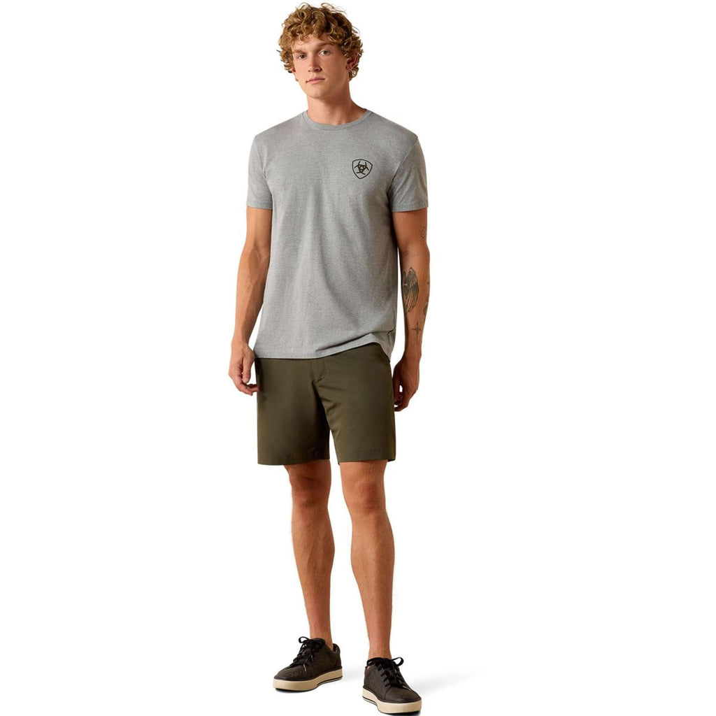 Ariat T-Shirt Banner Badge Men Grey