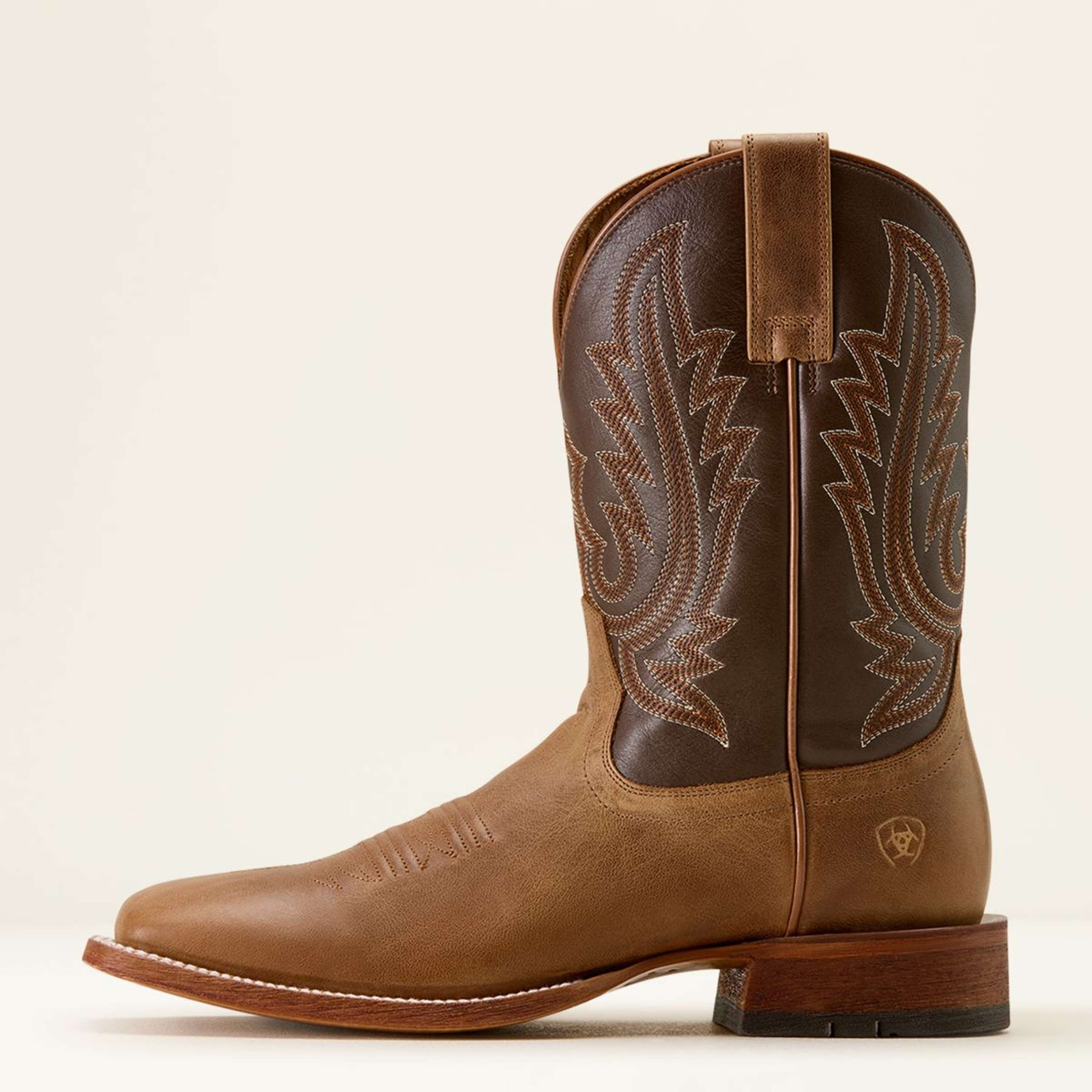 Ariat Western Boots County Roads Men Wheat Tan/Santa Fe Brown Ariat Western Boots County Roads Men Wheat Tan/Santa Fe Brown