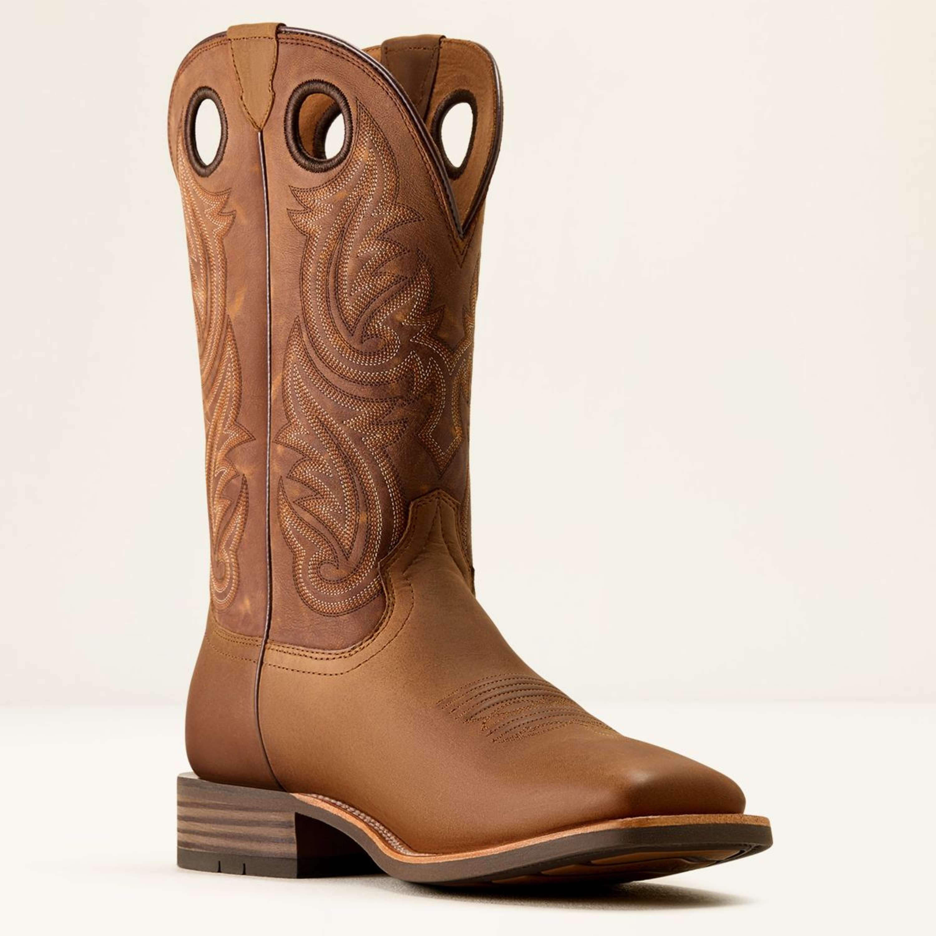 Ariat Western Boots Highland Toughstock Men Distressed Brown/Tack Room Brown