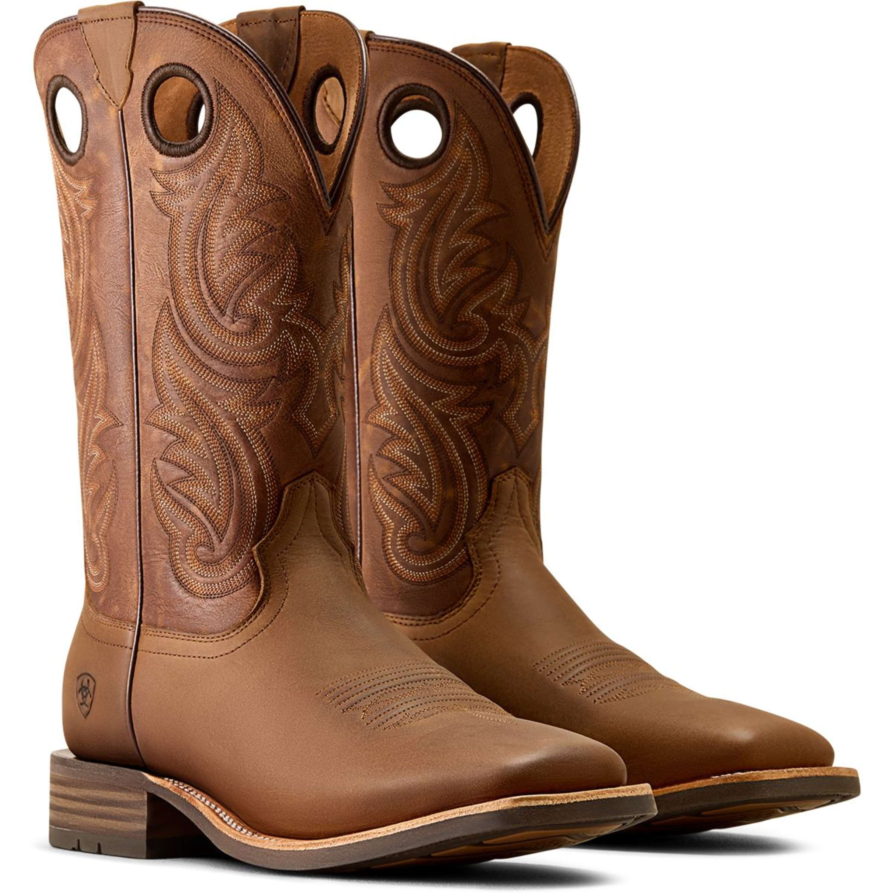 Ariat Western Boots Highland Toughstock Men Distressed Brown/Tack Room Brown