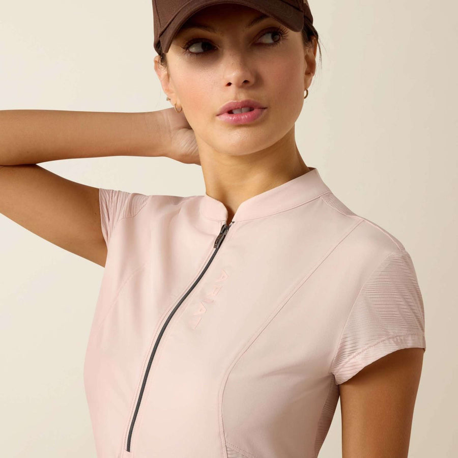Ariat T-Shirt Breathe 1/2 Zip Women Sepia Rose