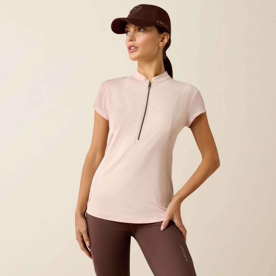Ariat T-Shirt Breathe 1/2 Zip Women Sepia Rose