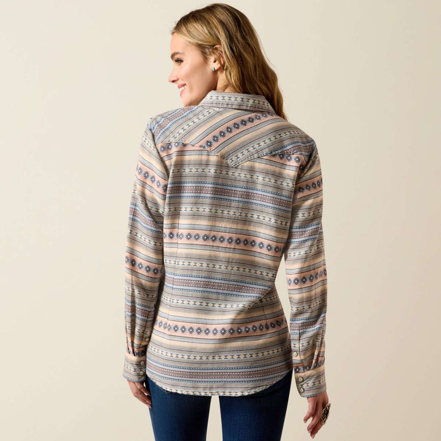 Ariat Blouse Arizona Western Women Ombre Blue Southwest