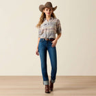 Ariat Blouse Arizona Western Women Ombre Blue Southwest
