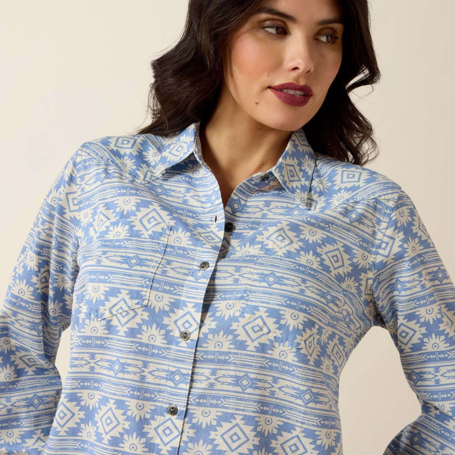 Ariat Blouse Billie Jean Women Ashleigh Blue Crystal Southwes