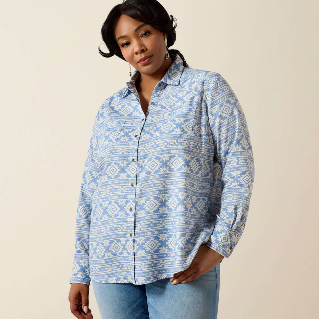 Ariat Blouse Billie Jean Women Ashleigh Blue Crystal Southwes