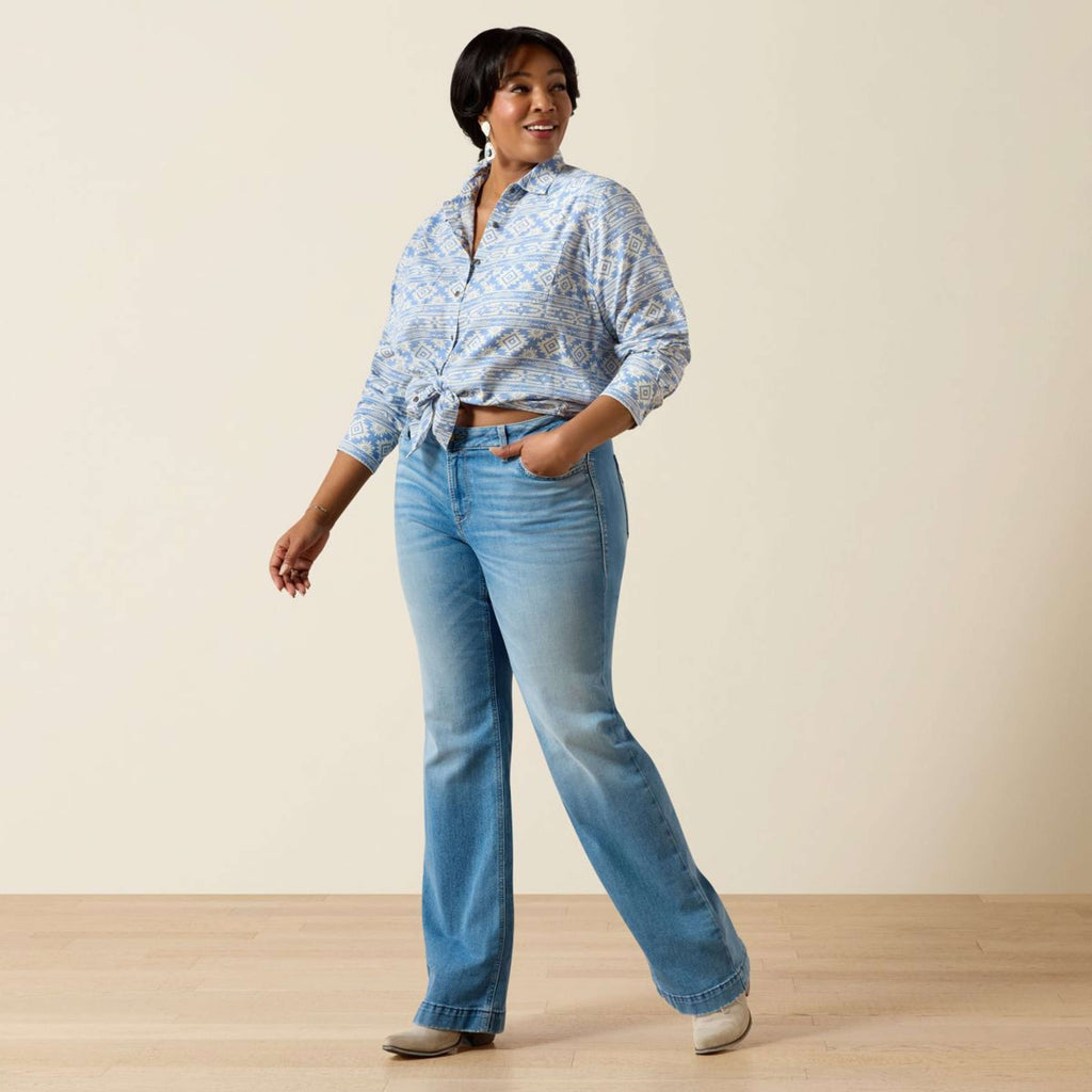 Ariat Blouse Billie Jean Women Ashleigh Blue Crystal Southwes
