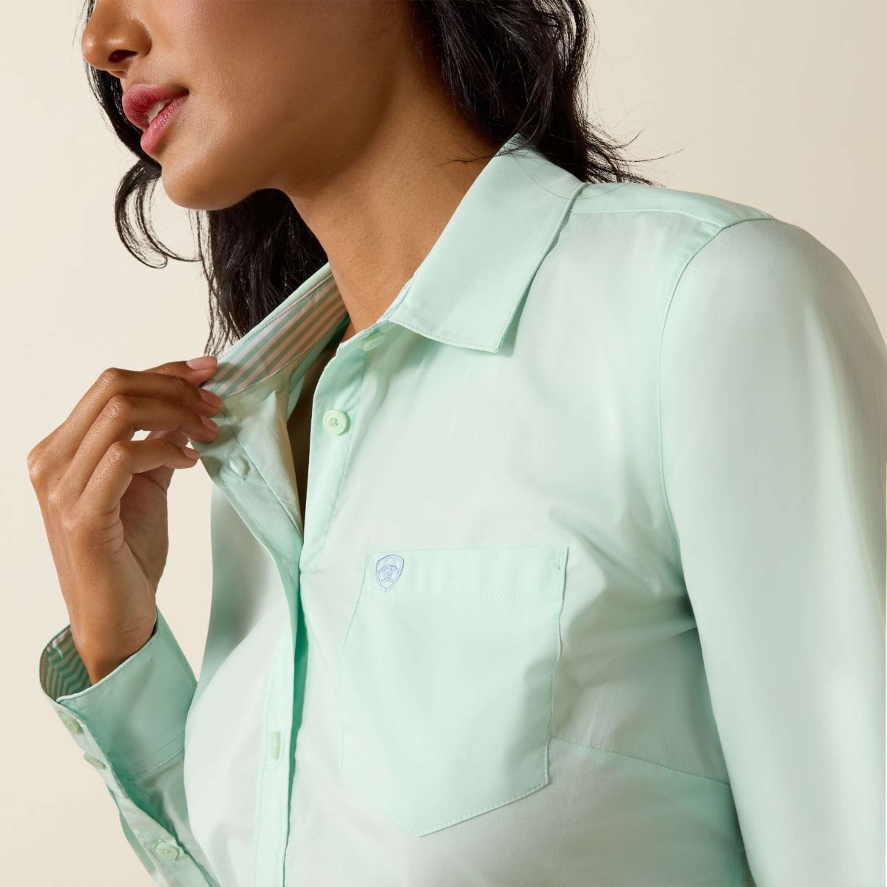 Ariat Shirt Team Kirby Long Sleeves Dusty Aqua