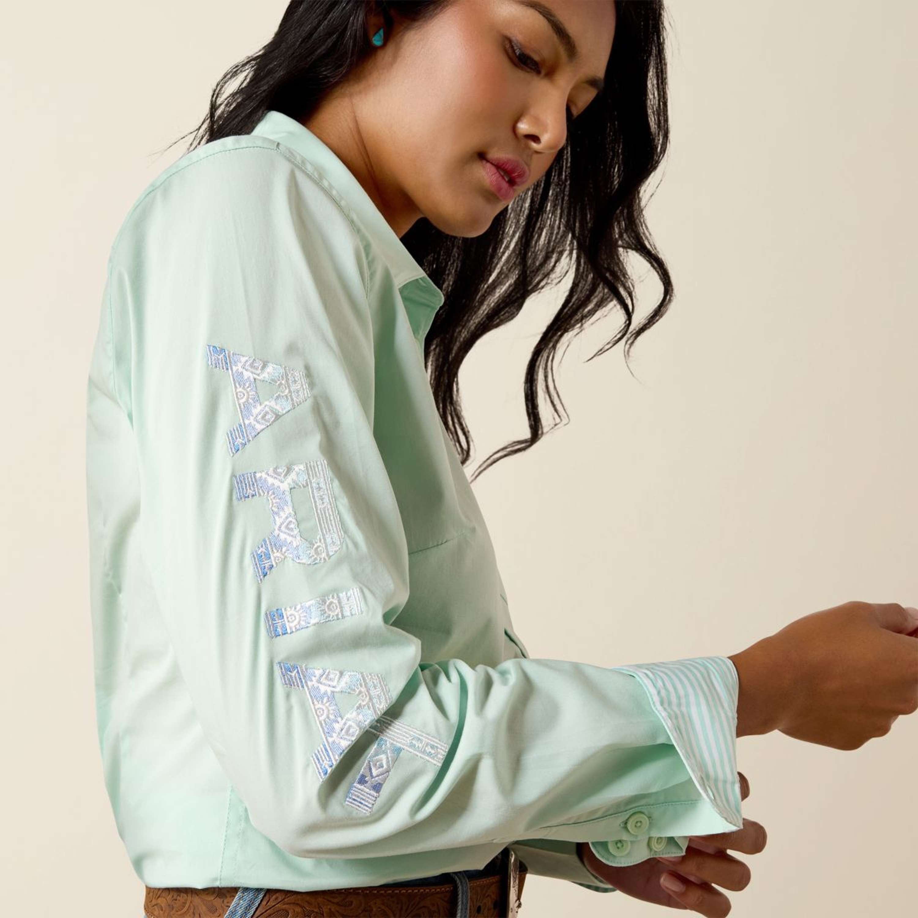 Ariat Shirt Team Kirby Long Sleeves Dusty Aqua