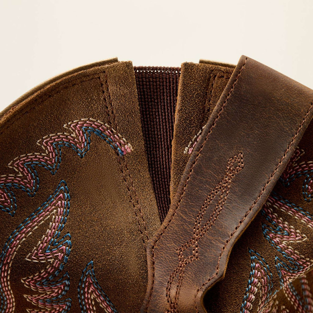Ariat Western Boots Cattle Caite Women Distressed Brown/Adobe Clay