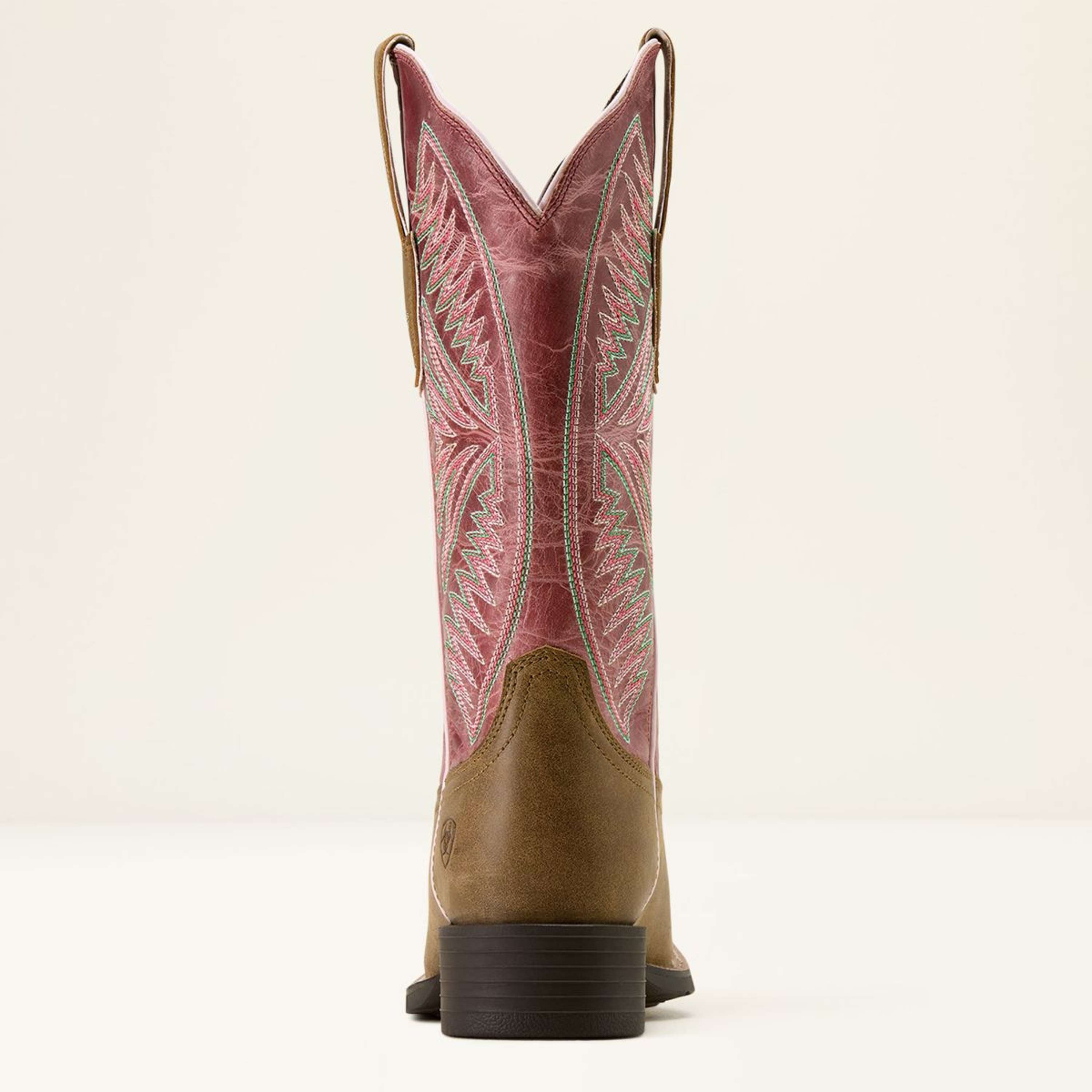 Ariat Western Boots Round Up Ruidoso Women Brown Bomber/Dusty Rose
