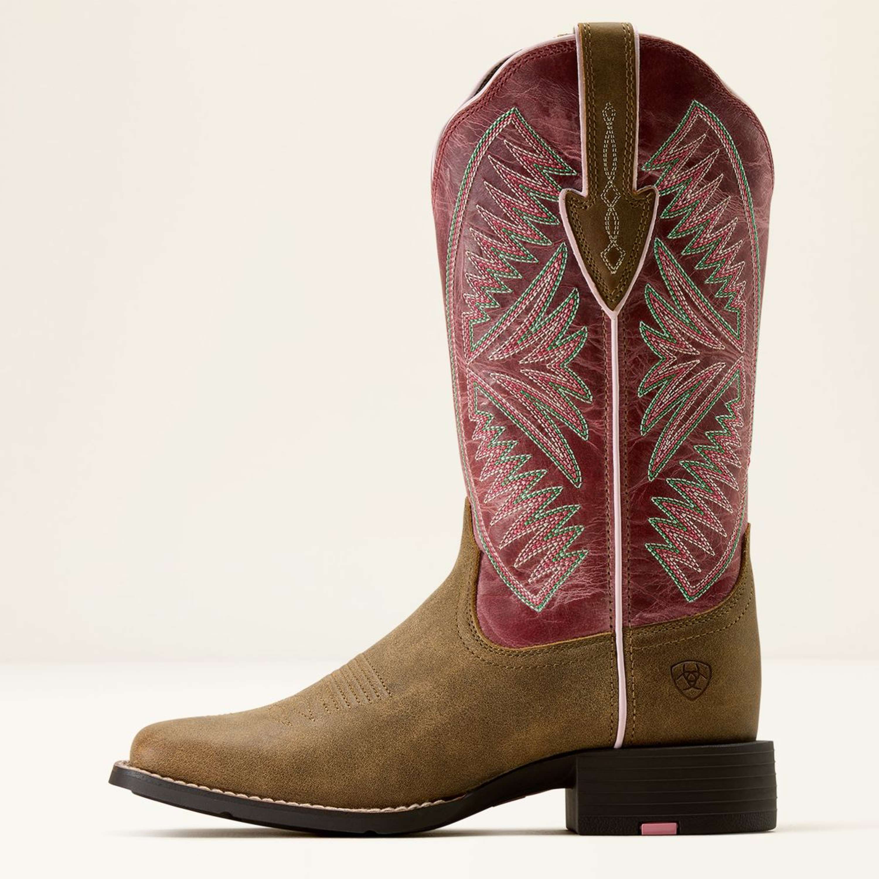 Ariat Western Boots Round Up Ruidoso Women Brown Bomber/Dusty Rose