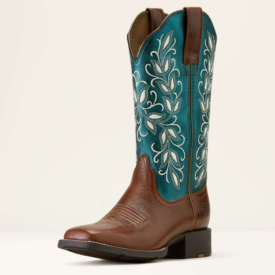 Ariat Western Boots Round Up Holly Women Beasty Brown/Metallic Sea