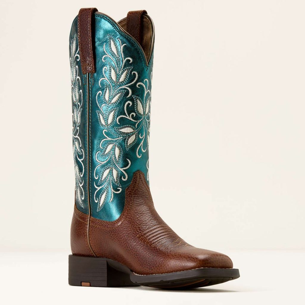Ariat Western Boots Round Up Holly Women Beasty Brown/Metallic Sea