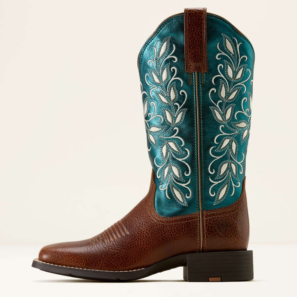 Ariat Western Boots Round Up Holly Women Beasty Brown/Metallic Sea