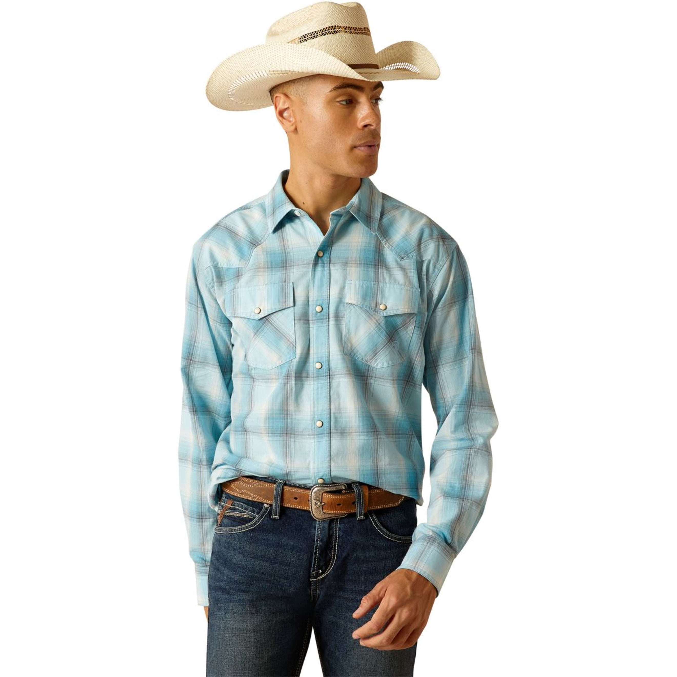 Ariat Blouse Henryk Men blue Checkered