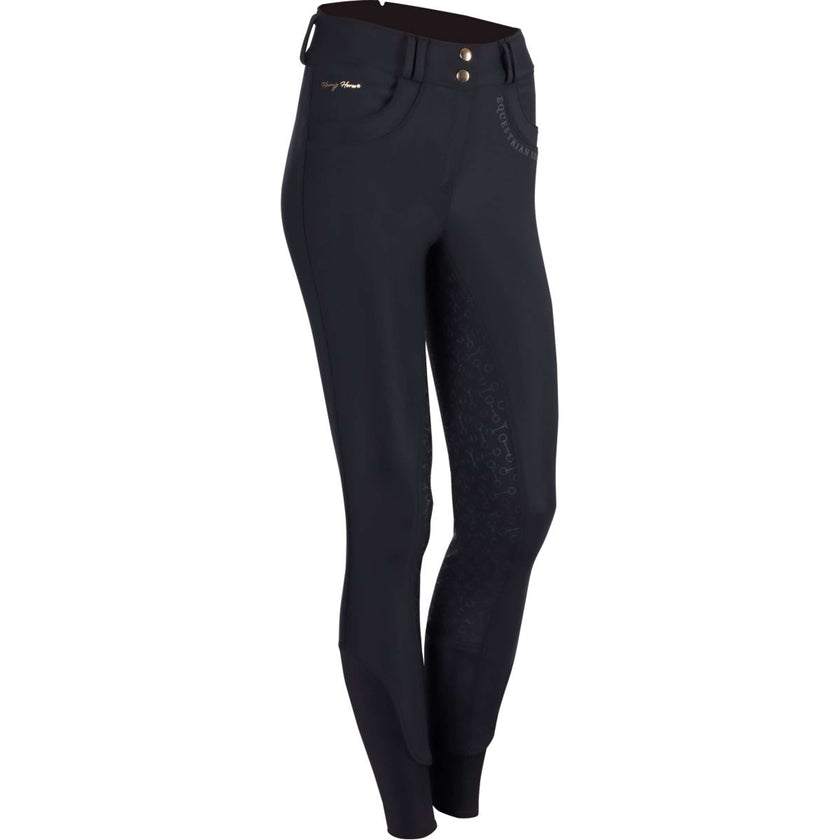 Harry's Horse Breeches Ladis Full Grip Jet Black