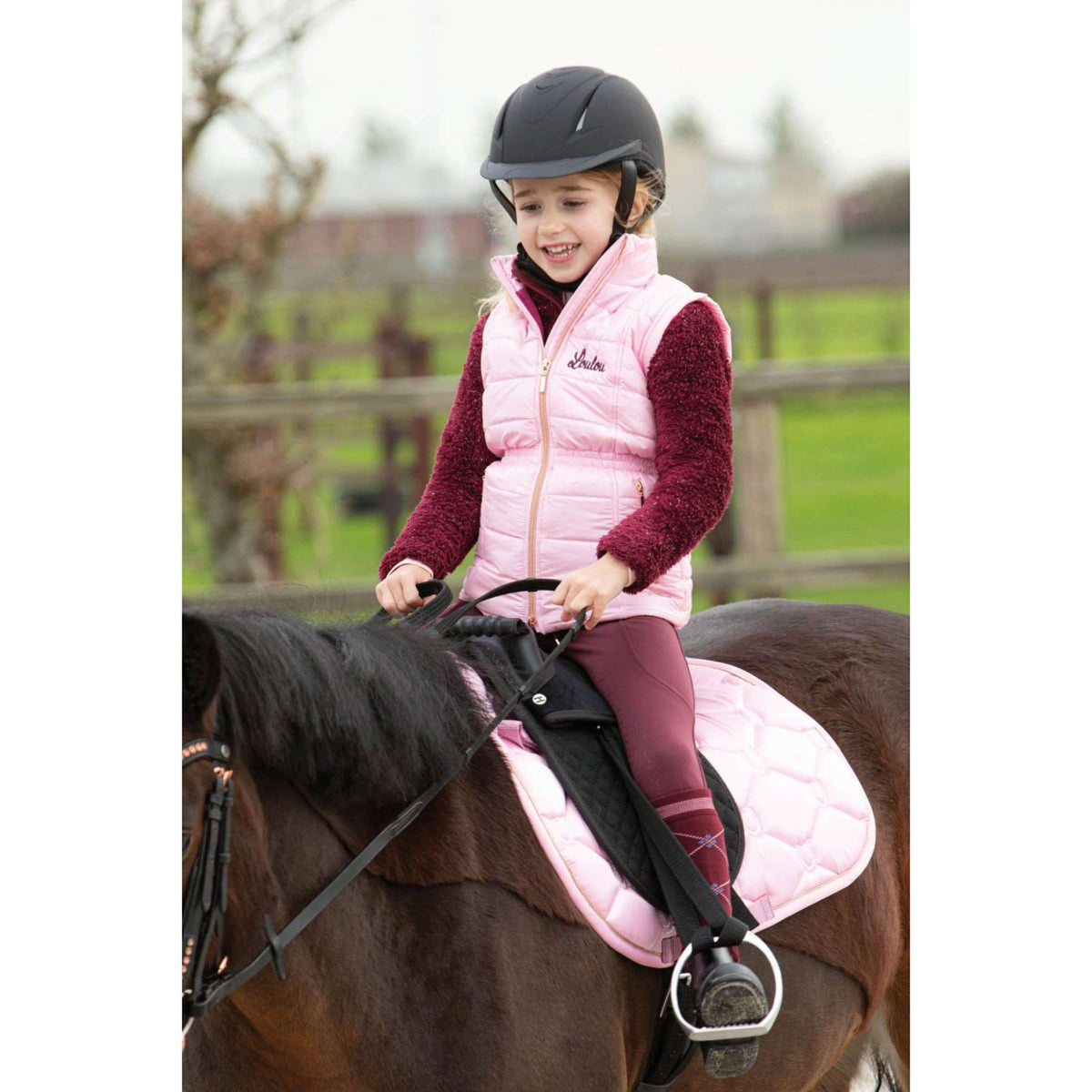 Harry's Horse Saddlepad LouLou Courchevel General Purpose Silver/Pink