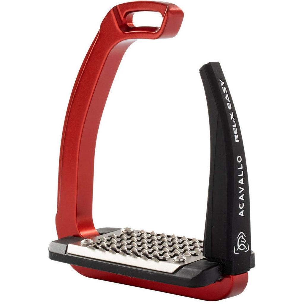 Acavallo Stirrups REL-X Easy Red/Black
