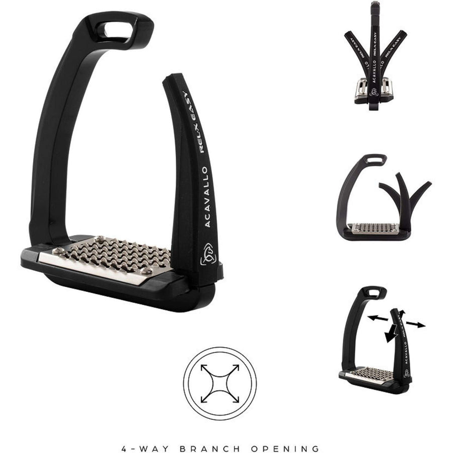 Acavallo Stirrups REL-X Easy Aluminium/black