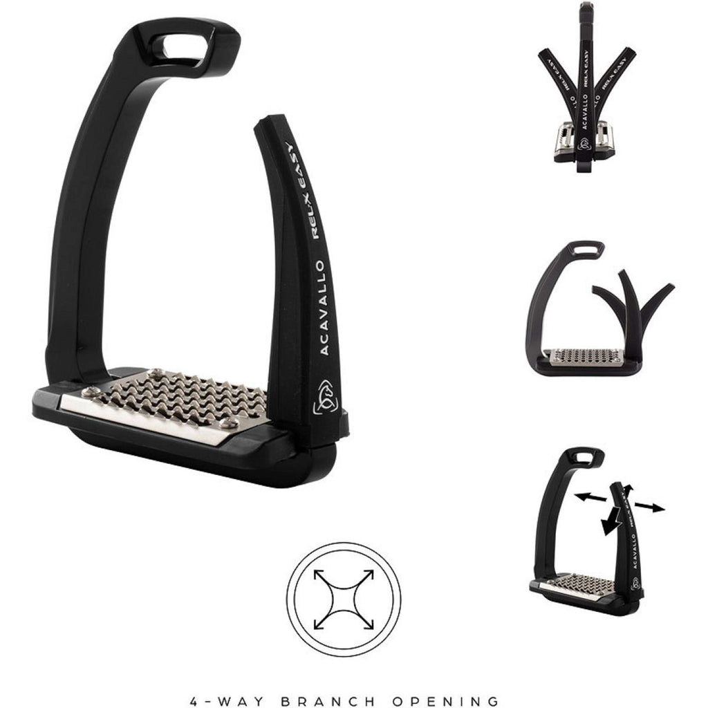 Acavallo Stirrups REL-X Easy Charcoal/Black