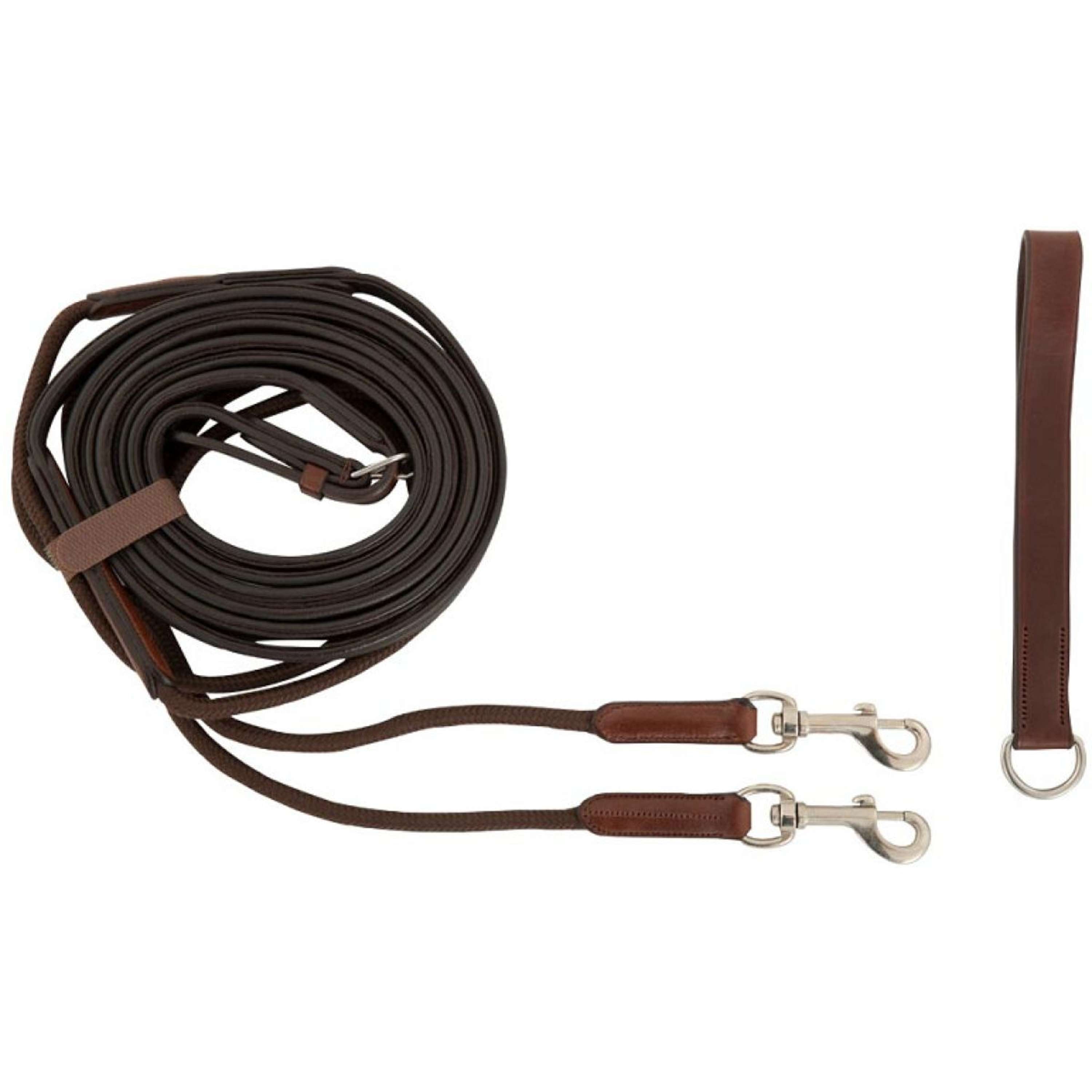BR Draw Reins Norwich Soft Leather + Cord Oak/Silver