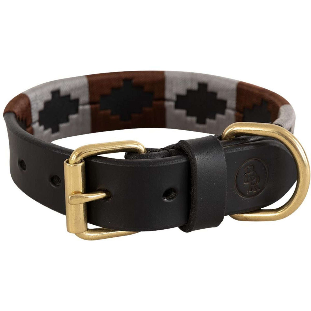 BR Dog Collar Brown/Grey