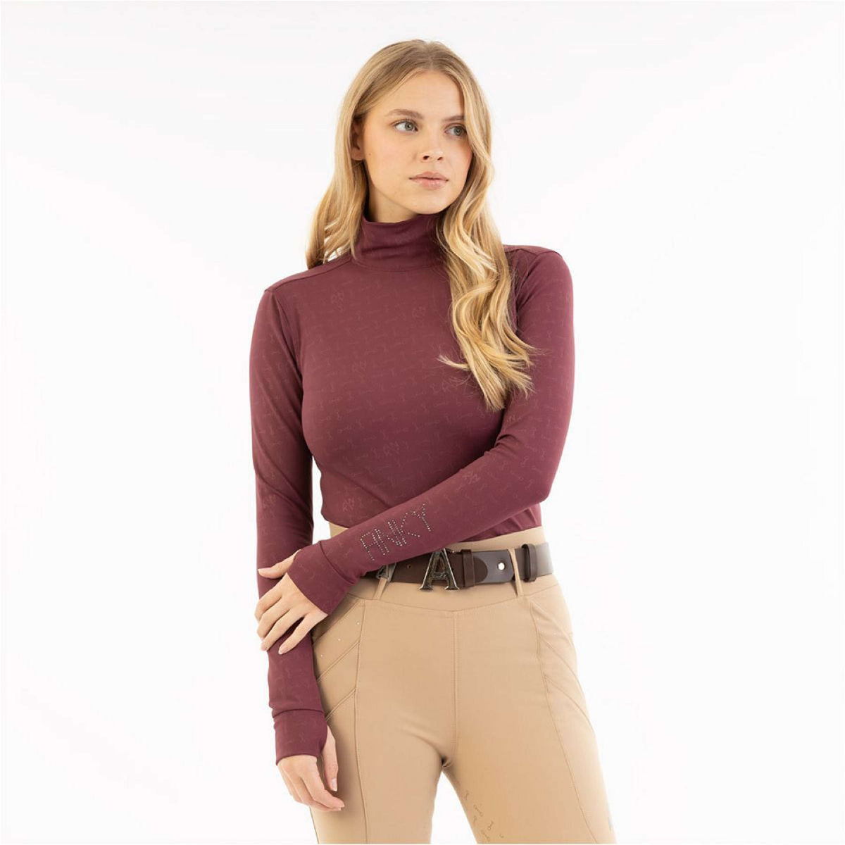 ANKY Shirt AW25 Mockneck Windsor Wine
