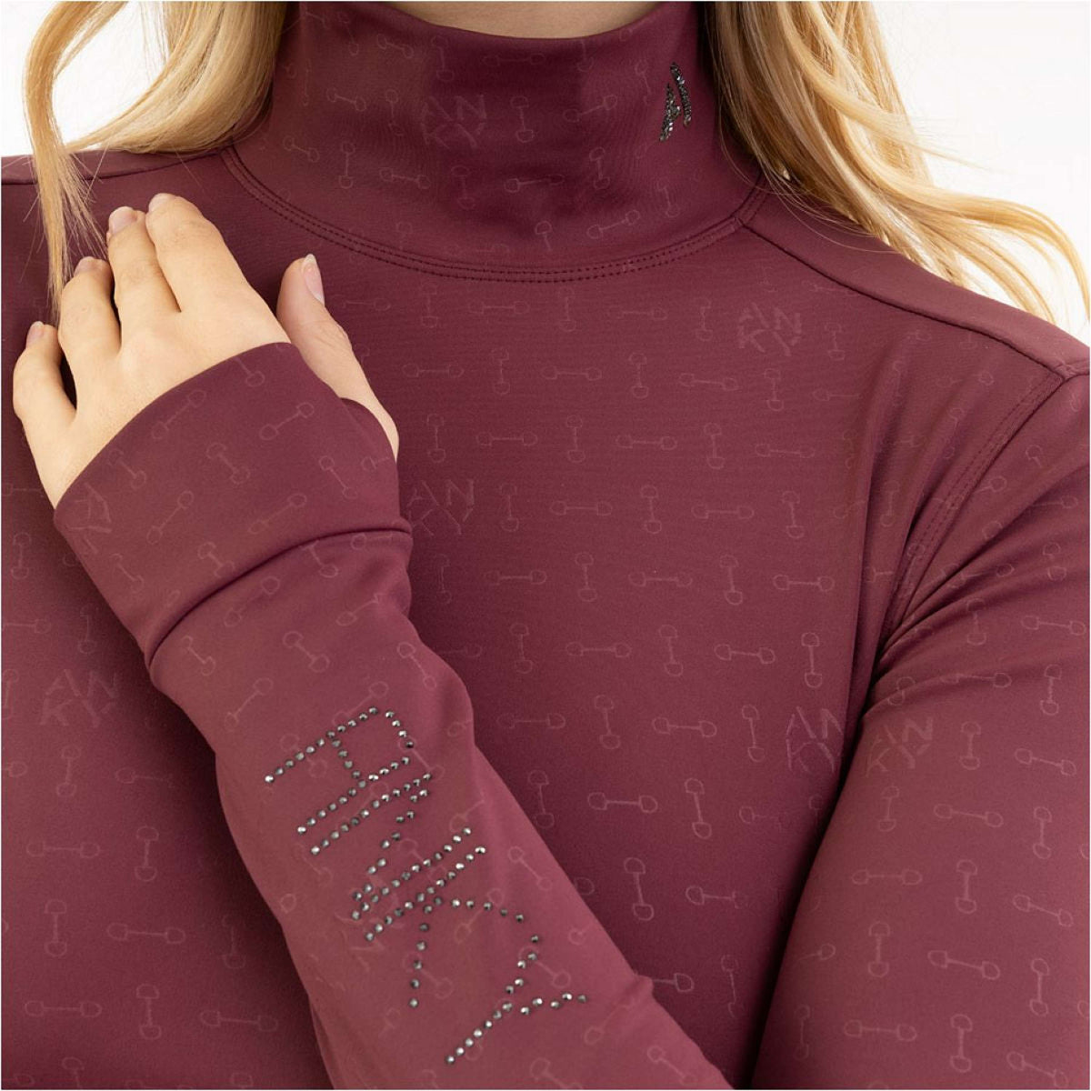 ANKY Shirt AW25 Mockneck Windsor Wine