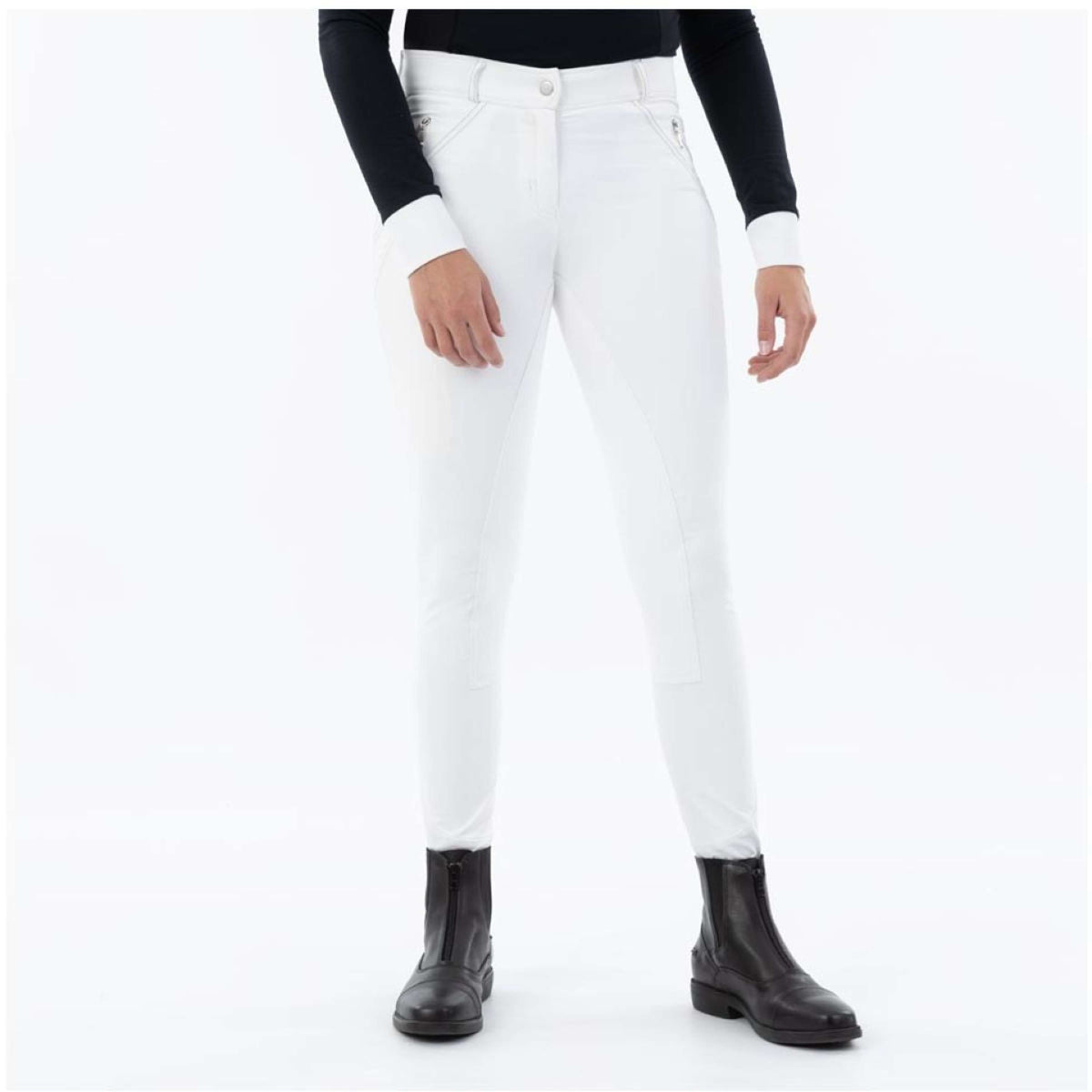 BR Breeches Desiree Microfiber Seat Snow White