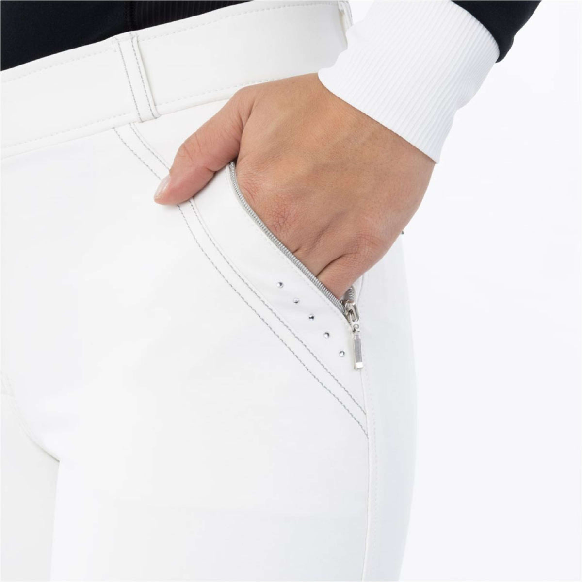 BR Breeches Desiree Microfiber Seat Snow White