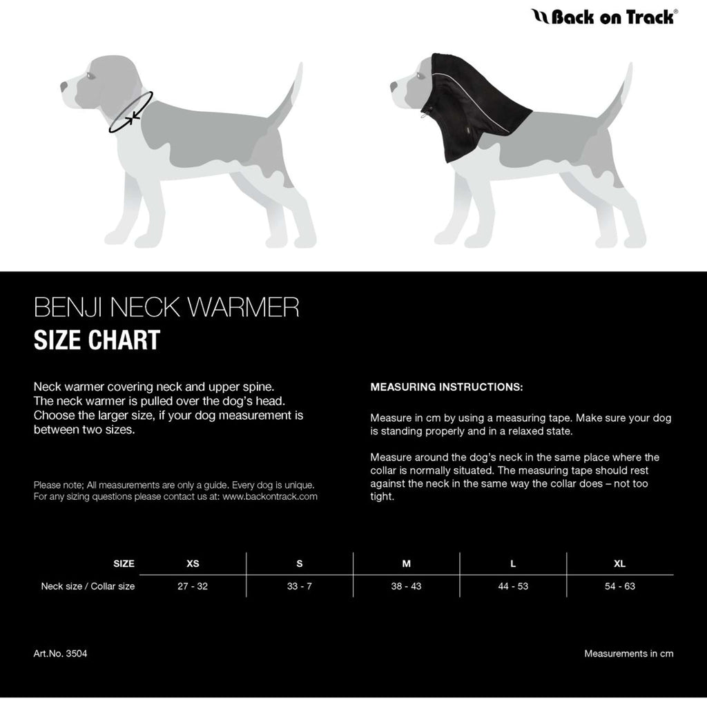 Back on Track Neck Warmer Benji Dog Black