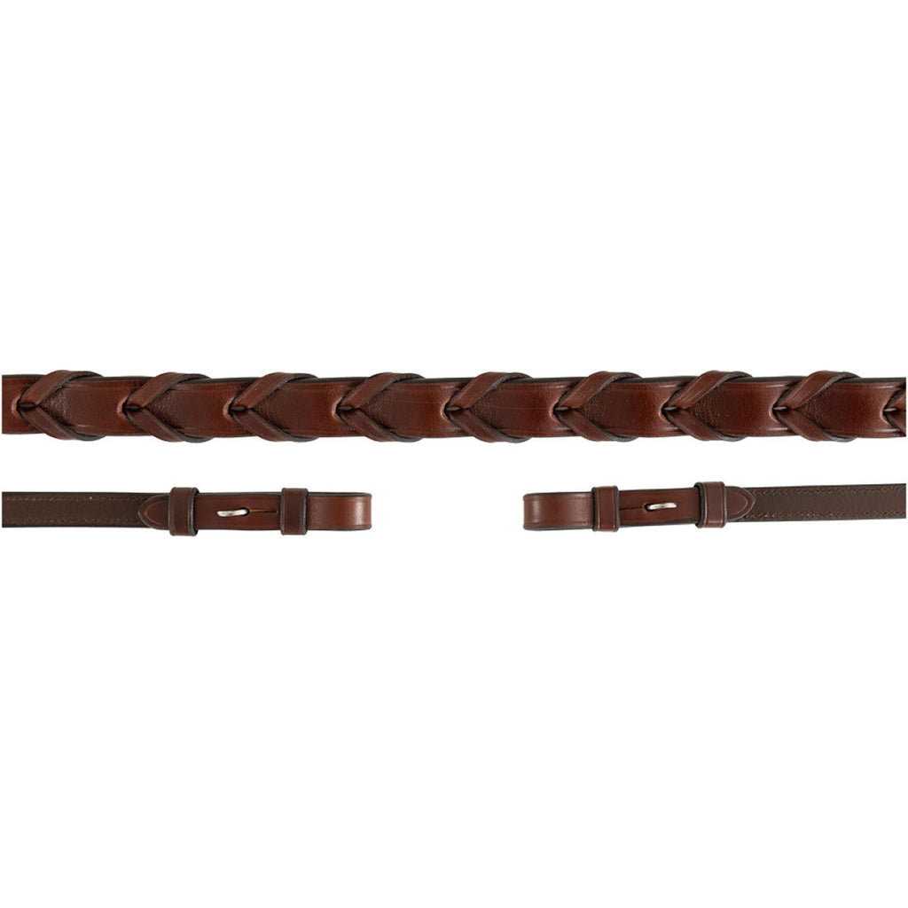 BR Reins Hunter Plaited Leather Oak/Silver