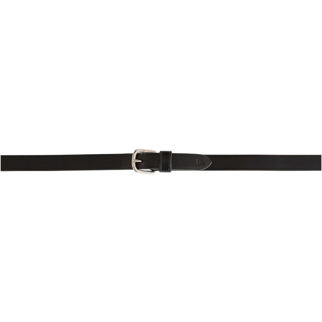 BR Reins Leather with Stoppers Black/Silver