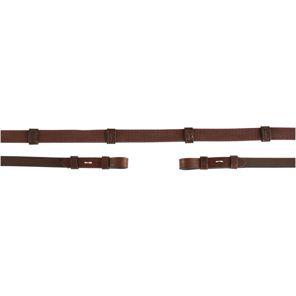 BR Reins Leather with Stoppers Oak/Silver
