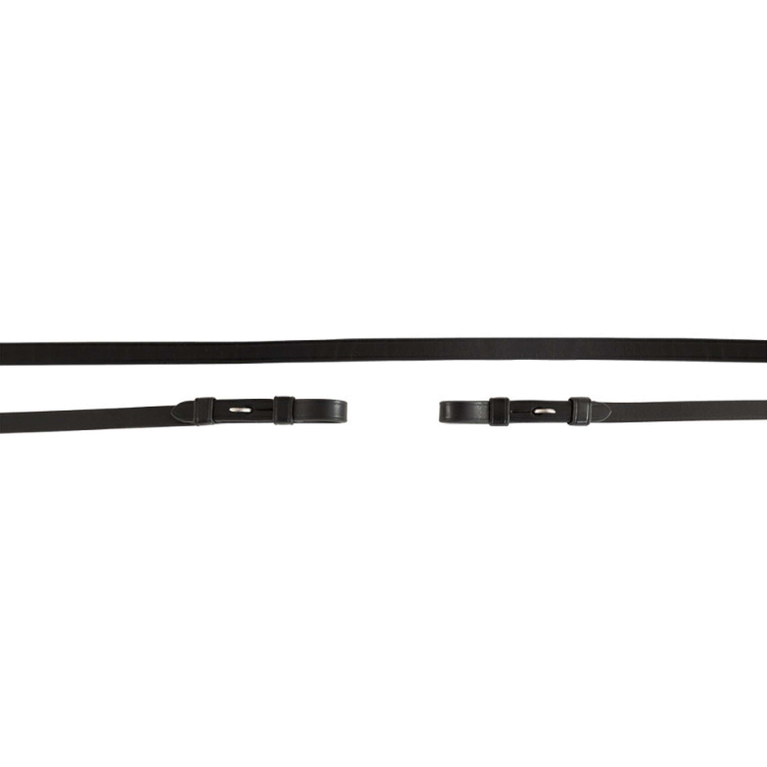 BR Weymouth Reins Leather Tight 13mm Blind Black/Silver