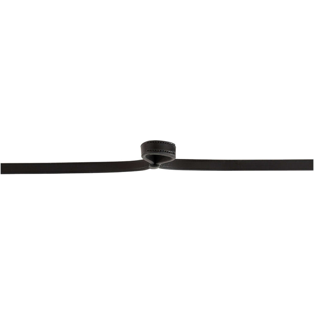 BR Weymouth Reins Leather Tight 13mm Blind Black/Silver