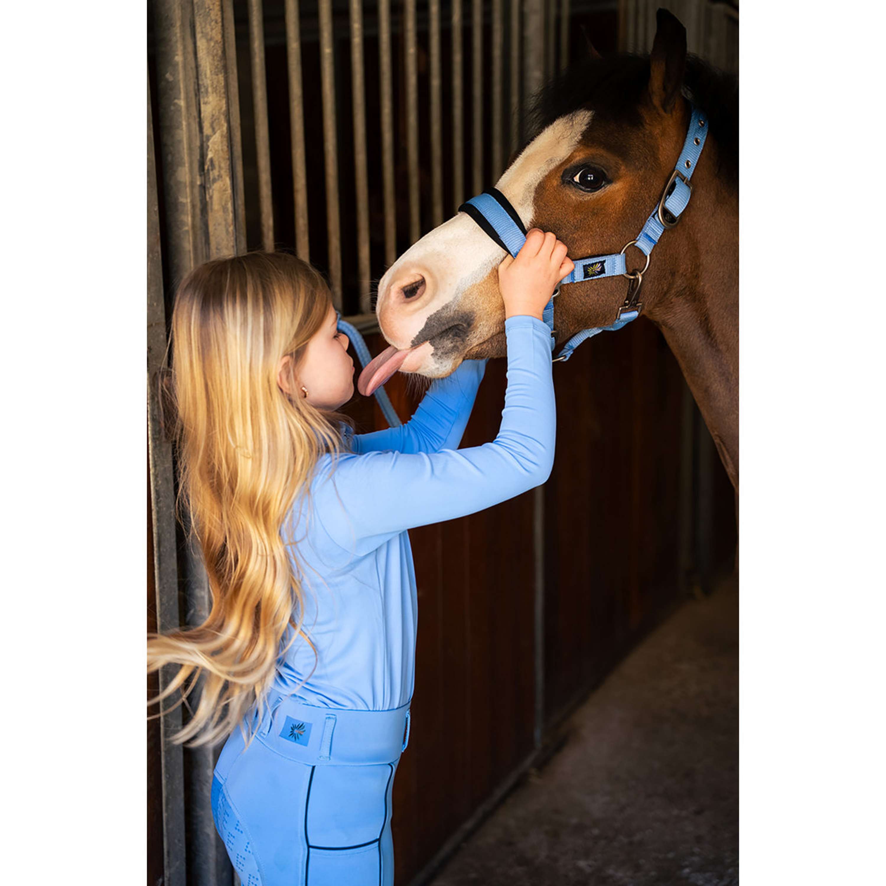 BR Shirt Zip-up Mini Horse Little Blue