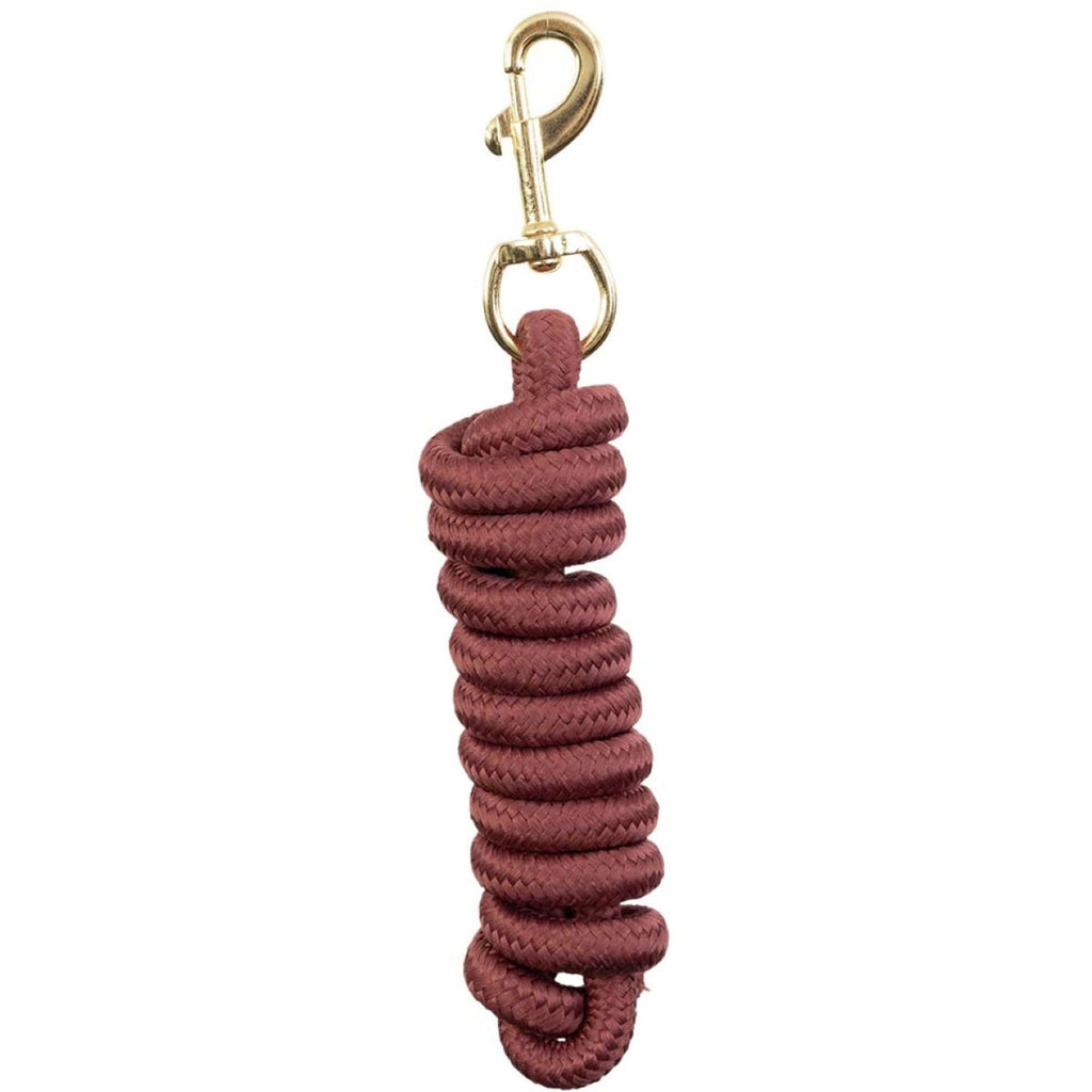 BR Lead Rope Brass Snap Hook Maroon
