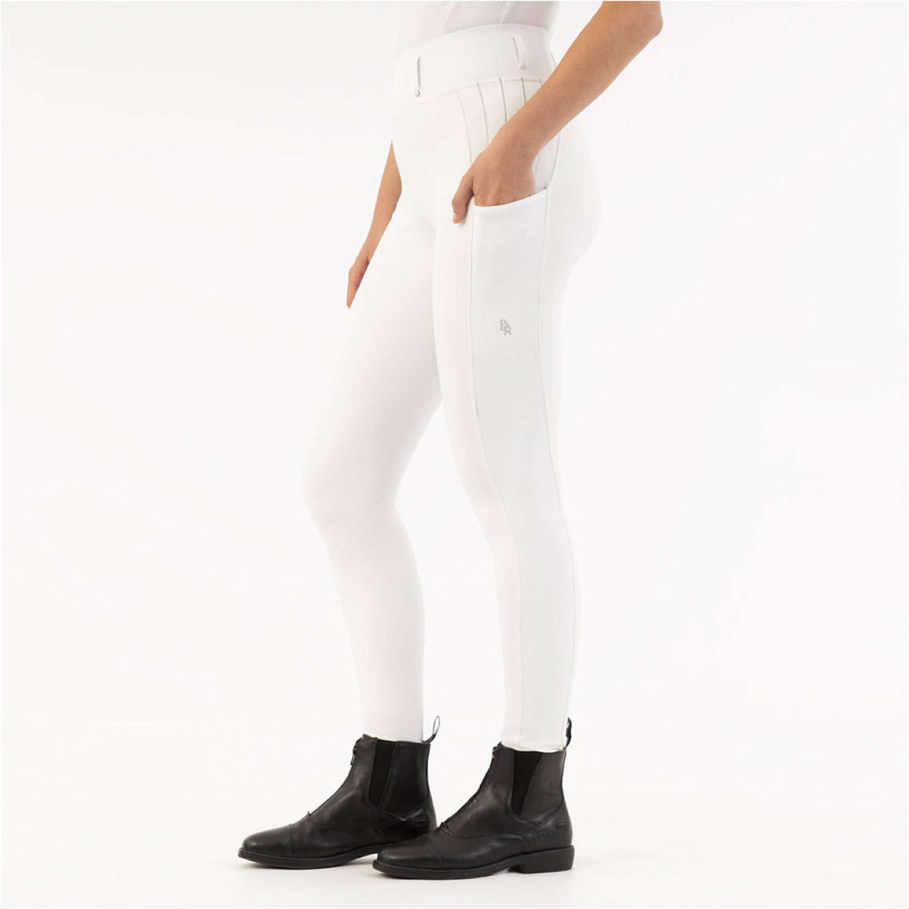 BR Riding Legging Kelly Full Grip Lucent White