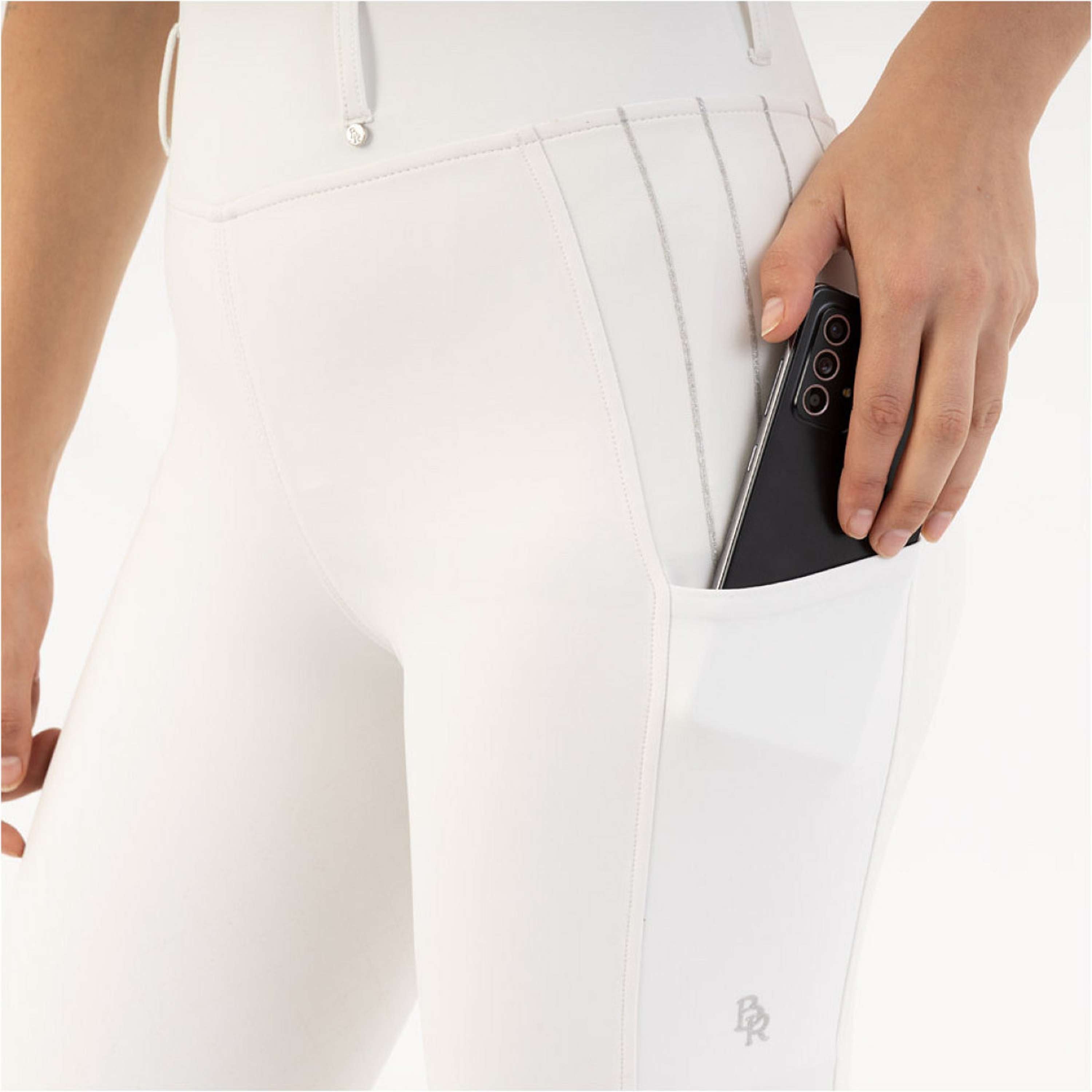 BR Riding Legging Kelly Full Grip Lucent White
