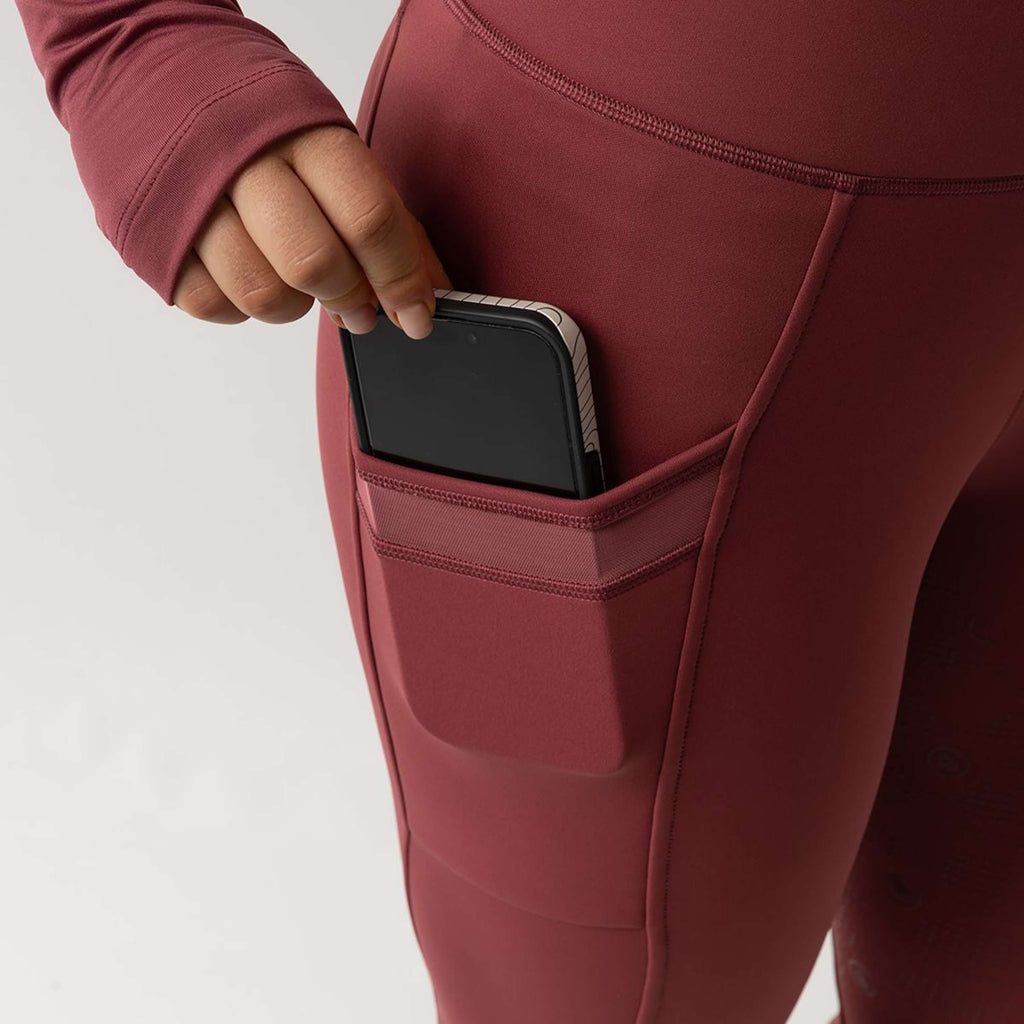 BR Riding Legging Lelie Full Grip Ladies Maroon