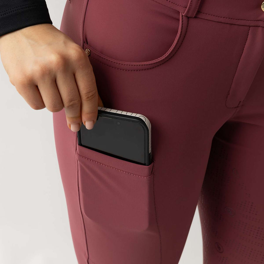 BR Riding Legging Lendsey Full Grip Ladies Maroon