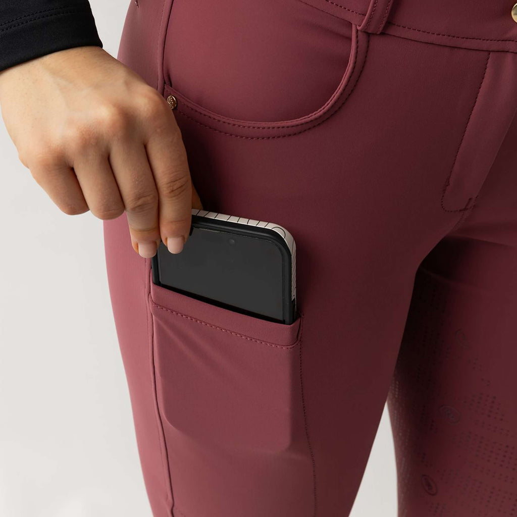 BR Riding Legging Lendsey Full Grip Ladies Maroon