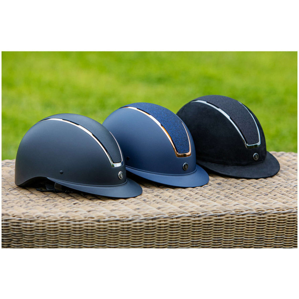 BR Riding Cap Omega Painted Glitter Navy/Rose